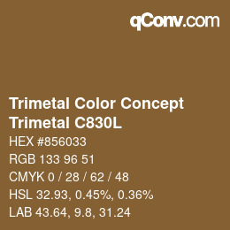 Color code: Trimetal Color Concept - Trimetal C830L | qconv.com