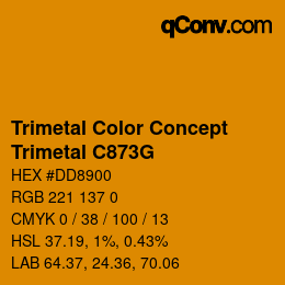 Color code: Trimetal Color Concept - Trimetal C873G | qconv.com