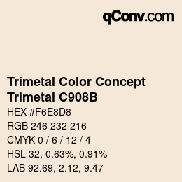 Color code: Trimetal Color Concept - Trimetal C908B | qconv.com