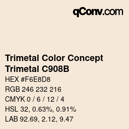 カラーコード: Trimetal Color Concept - Trimetal C908B | qconv.com