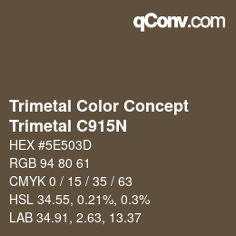 Color code: Trimetal Color Concept - Trimetal C915N | qconv.com