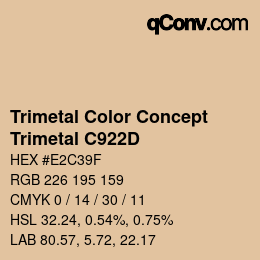 カラーコード: Trimetal Color Concept - Trimetal C922D | qconv.com