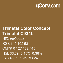 Color code: Trimetal Color Concept - Trimetal C934L | qconv.com