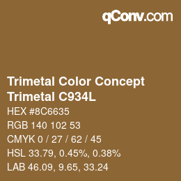 カラーコード: Trimetal Color Concept - Trimetal C934L | qconv.com