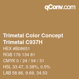 Code couleur: Trimetal Color Concept - Trimetal C937H | qconv.com