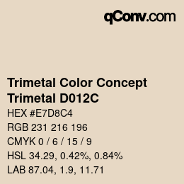カラーコード: Trimetal Color Concept - Trimetal D012C | qconv.com