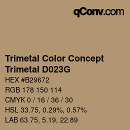 カラーコード: Trimetal Color Concept - Trimetal D023G | qconv.com