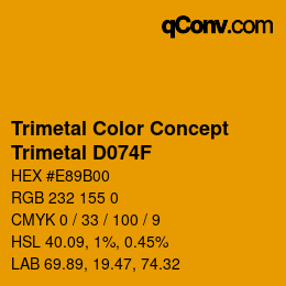 カラーコード: Trimetal Color Concept - Trimetal D074F | qconv.com