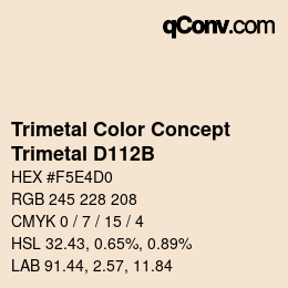 カラーコード: Trimetal Color Concept - Trimetal D112B | qconv.com