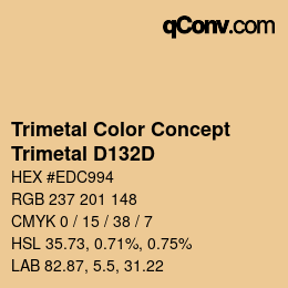 Color code: Trimetal Color Concept - Trimetal D132D | qconv.com