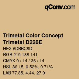 カラーコード: Trimetal Color Concept - Trimetal D228E | qconv.com