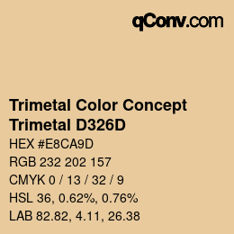 Color code: Trimetal Color Concept - Trimetal D326D | qconv.com