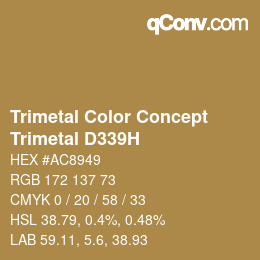 Farbcode: Trimetal Color Concept - Trimetal D339H | qconv.com