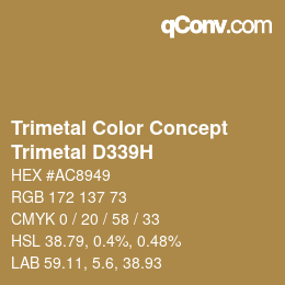 Color code: Trimetal Color Concept - Trimetal D339H | qconv.com