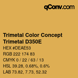 カラーコード: Trimetal Color Concept - Trimetal D350E | qconv.com