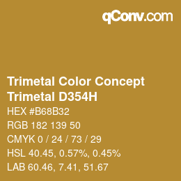 Color code: Trimetal Color Concept - Trimetal D354H | qconv.com