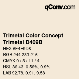 Color code: Trimetal Color Concept - Trimetal D409B | qconv.com