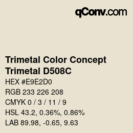 Code couleur: Trimetal Color Concept - Trimetal D508C | qconv.com