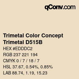 Color code: Trimetal Color Concept - Trimetal D515B | qconv.com