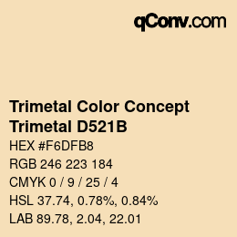 Color code: Trimetal Color Concept - Trimetal D521B | qconv.com