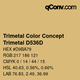 Color code: Trimetal Color Concept - Trimetal D536D | qconv.com