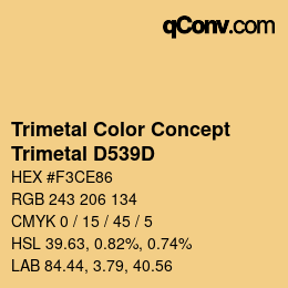 Color code: Trimetal Color Concept - Trimetal D539D | qconv.com