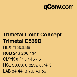 カラーコード: Trimetal Color Concept - Trimetal D539D | qconv.com