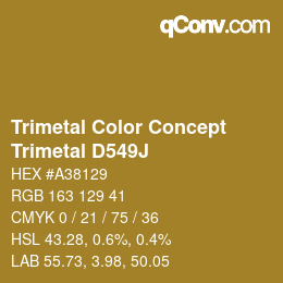 Color code: Trimetal Color Concept - Trimetal D549J | qconv.com