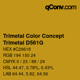 Color code: Trimetal Color Concept - Trimetal D561G | qconv.com