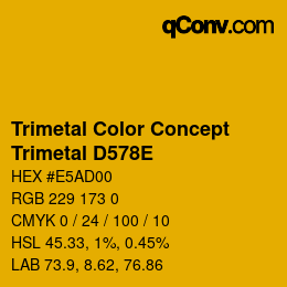 Color code: Trimetal Color Concept - Trimetal D578E | qconv.com