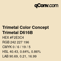 Color code: Trimetal Color Concept - Trimetal D616B | qconv.com