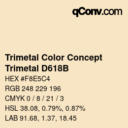 Color code: Trimetal Color Concept - Trimetal D618B | qconv.com