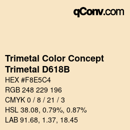 カラーコード: Trimetal Color Concept - Trimetal D618B | qconv.com