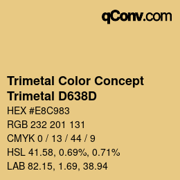 カラーコード: Trimetal Color Concept - Trimetal D638D | qconv.com