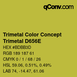 Color code: Trimetal Color Concept - Trimetal D656E | qconv.com