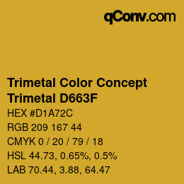 カラーコード: Trimetal Color Concept - Trimetal D663F | qconv.com
