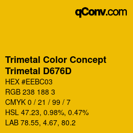 Color code: Trimetal Color Concept - Trimetal D676D | qconv.com