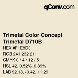 カラーコード: Trimetal Color Concept - Trimetal D710B | qconv.com