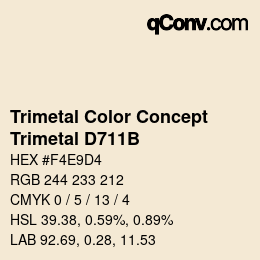 Farbcode: Trimetal Color Concept - Trimetal D711B | qconv.com