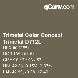 Color code: Trimetal Color Concept - Trimetal D712L | qconv.com