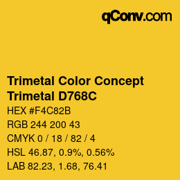 Farbcode: Trimetal Color Concept - Trimetal D768C | qconv.com