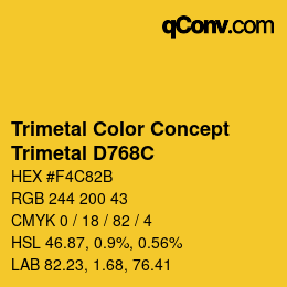 Color code: Trimetal Color Concept - Trimetal D768C | qconv.com