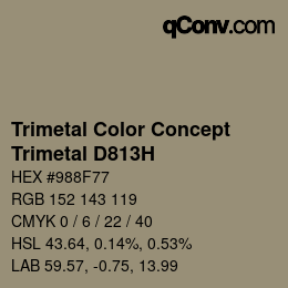 Farbcode: Trimetal Color Concept - Trimetal D813H | qconv.com