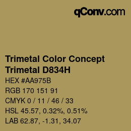 Code couleur: Trimetal Color Concept - Trimetal D834H | qconv.com