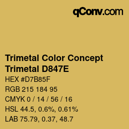 カラーコード: Trimetal Color Concept - Trimetal D847E | qconv.com
