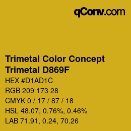 カラーコード: Trimetal Color Concept - Trimetal D869F | qconv.com