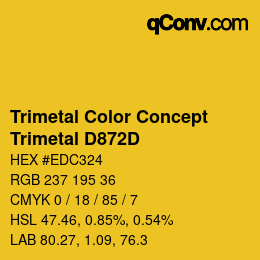 Color code: Trimetal Color Concept - Trimetal D872D | qconv.com