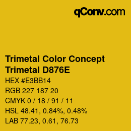 Color code: Trimetal Color Concept - Trimetal D876E | qconv.com