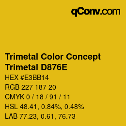 カラーコード: Trimetal Color Concept - Trimetal D876E | qconv.com