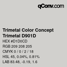 Color code: Trimetal Color Concept - Trimetal D901D | qconv.com